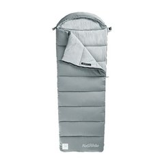 Спальный мешок с капюшоном Naturehike M400 220х80 NH20MSD02 серый
