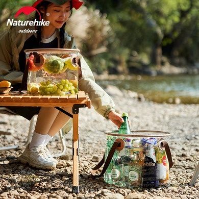Відро складане Naturehike Round bucket PVC 20 л NH20SJ040 прозорий 6975641886747 фото