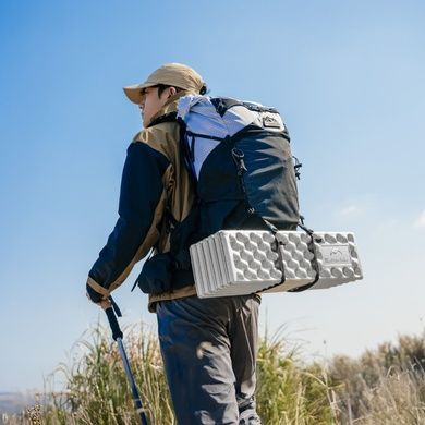 Килимок туристичний складаний одномісний IXPE Naturehike CNK2650WS010 з алюмінієвою плівкою, 200x60x2.3 см, зелений 6977465865663 фото