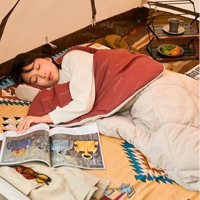 Спальный мешок Naturehike Cotton Sleeping Bag R350 CNH22SD005 бордово-бежевый 6927595753514 фото