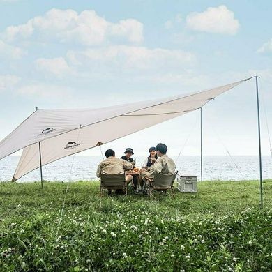 Тент для кемпінгу Naturehike Car Rear Canopy (з трьома стійками) 590х340 NH21TM001 gold 6927595777831 фото