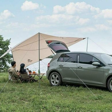 Тент для кемпінгу Naturehike Car Rear Canopy (з трьома стійками) 590х340 NH21TM001 gold 6927595777831 фото