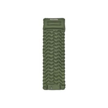 Матрац надувний одинарний Naturehike CNK2550WS019 65 мм із вбудованою помпою green 6977465869654 фото