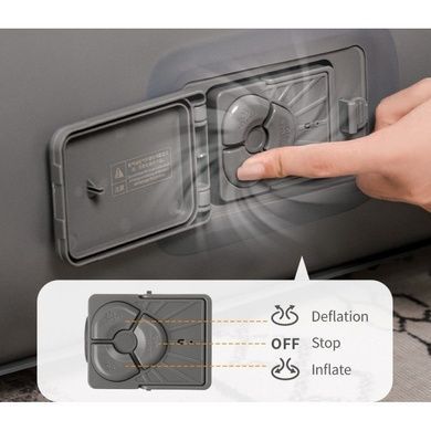 Самонадувающийся матрас, двухместный, со встроенной помпой Naturehike CNK2450WS040, 250 мм, серый 6927595789810 фото