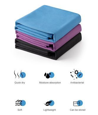 Полотенце Naturehike Fitness 160х80 NH20FS009 black 6927595749982 фото