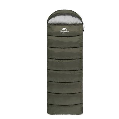 Спальный мешок с капюшоном Naturehike U350 220х75 NH20MSD07 army green