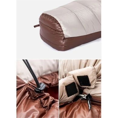 Спальний мішок пуховий Naturehike Snowbird L 560 NH20YD001 коричневий 6927595761298 фото