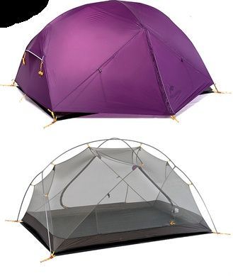 Намет Naturehike Mongar II (2-х місний) 20D silicone + footprint NH17T007-M purple 6927595700594 фото