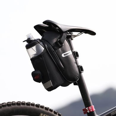 Велосумка подседельная с держателем для фляги Rhinowalk 1л X21559 black