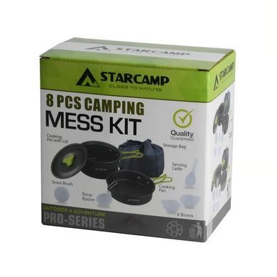 Набір посуду для кемпінгу Starcamp Cookware set 1-2 HX-CK01 black SC129 фото