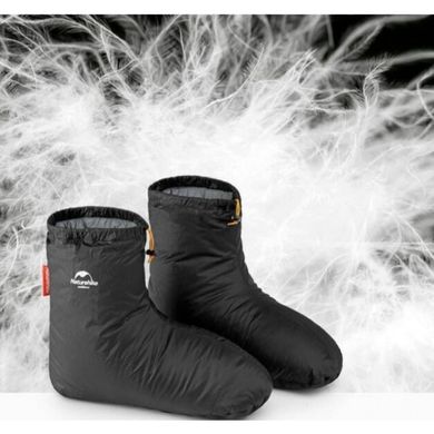 Пухові шкарпетки-чуні Naturehike S NH18S023-T black