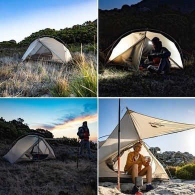 Палатка Naturehike VIK I (1-местная) 15D silicone NH18W001-K white 6927595733844 фото