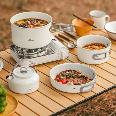 Кастрюля с керамическим антипригарным покрытием Naturehike 1.7 л CNK2450CF013 white 6927595711972 фото