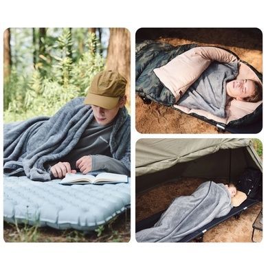 Подкладка для спального мешка Naturehike CNK2450WS024, флис, графит 6975641883340 фото