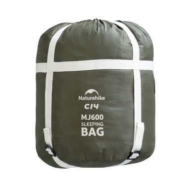 Спальник с капюшоном Naturehike CNK2300SD014 MJ600 Сечь, зеленый 6979850308526 фото