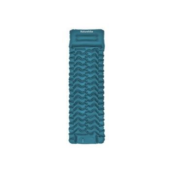 Матрац надувний одинарний Naturehike CNK2550WS019 65 мм із вбудованою помпою blue 6977465869661 фото