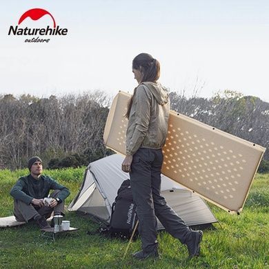 Коврик самонадувающийся одноместный с подушкой Naturehike 30мм CNH22DZ012 желтый 6927595714416 фото