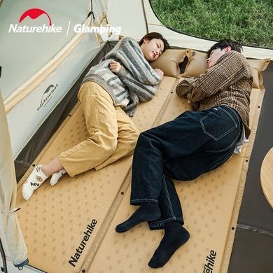 Коврик самонадувающийся одноместный с подушкой Naturehike 30мм CNH22DZ012 желтый 6927595714416 фото