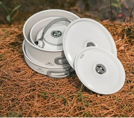 Кастрюля с керамическим антипригарным покрытием Naturehike 2.8 л CNK2450CF013 white 6927595712450 фото