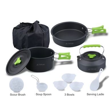 Набор посуды для кемпинга Starcamp Cookware set 2-3 HX-CK05 black SC132 фото