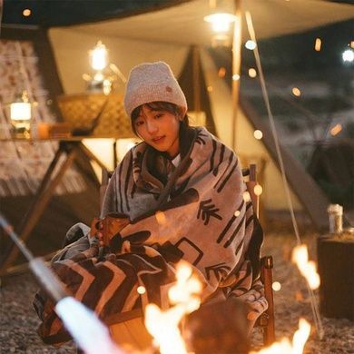 Одеяло огнеупорное Naturehike Flame Retardant Blanket CNH22JU017 бежевый с рисунком 6927595753576 фото