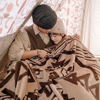 Одеяло огнеупорное Naturehike Flame Retardant Blanket CNH22JU017 бежевый с рисунком 6927595753576 фото