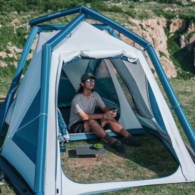Намет надувний малий Naturehike 30D polyester CNK2300ZP012 блакитний 6976023924002 фото Намет надувний малий Naturehike 30D polyester CNK2300ZP012 блакитний 6976023924002 фото