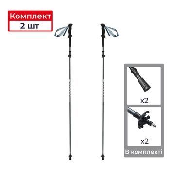 Треккинговые палки Naturehike CNK2450DS013 115-135 см black 6975641883920_2 фото
