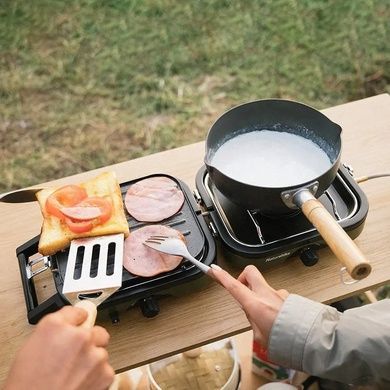 Плита газова з грилем Naturehike Double Fire Folding NH22RJ003 зелений 6927595708613 фото