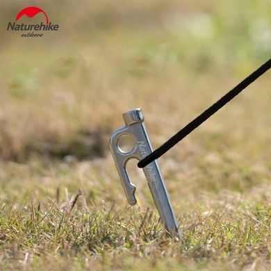Колышек с крючком T-образные Naturehike steel 350 мм NH19PJ014 серый 6927595746943 фото