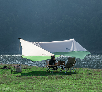 Тент кемпінговий Naturehike 210T polyester 4.0х3.5 м 1.7 кг NH16T012-S green