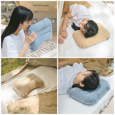 Надувная подушка PU Flocking pillow Naturehike NH21ZT002 khaki