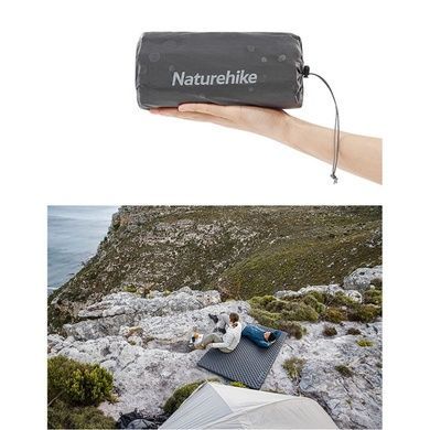 Килимок надувний з мішком-насосом Naturehike 196 см CNH22DZ018 чорний 6975641888475 фото