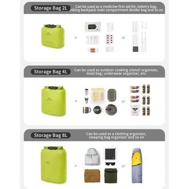 Гермомішок Naturehike CNK2550XB012, 4 л, жовтий 6977465868329 фото