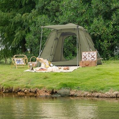 Палатка Naturehike Ango Pop Up III (3-х местный) 210T polyester со стойками NH21ZP010 темно-зеленый 6927595796351 фото