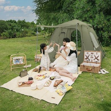 Палатка Naturehike Ango Pop Up III (3-х местный) 210T polyester со стойками NH21ZP010 темно-зеленый 6927595796351 фото