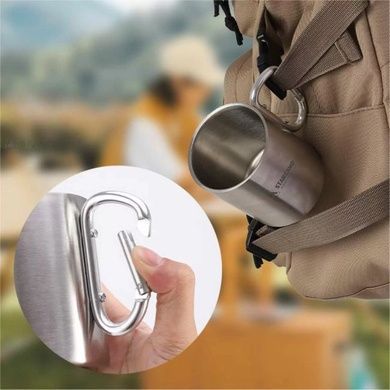 Кружка з карабіном Starcamp Travel mug 300 мл HX-MG300 steel SC139 фото