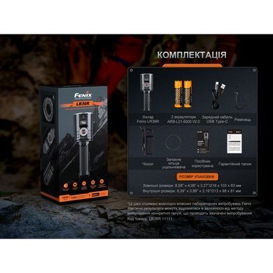 Ліхтар ручний пошуковий лазерний Fenix LR36R LR36R фото