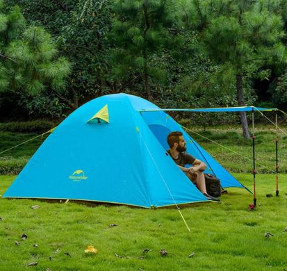 Палатка Naturehike P-Series II (2-х местная) 210T 65D polyester NH18Z022-P голубой