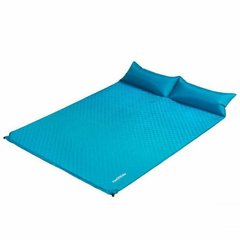 Килимок надувний двомісний з подушкою Naturehike 185*130 NH18Q010-D blue
