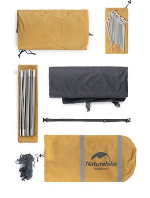 Намет Naturehike P-Series IV (4-місний) 210T 65D polyester Graphic NH18Z044-P жовтий