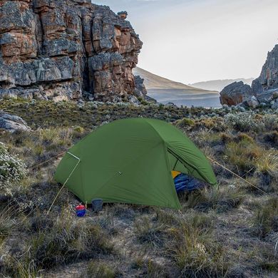 Палатка Naturehike Mongar II (2-х местная) 210Т polyester + footprint NH17T007-M темно-зеленый