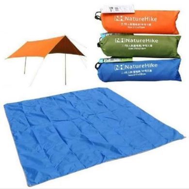 Тент универсальный Naturehike 210T polyester 2.15х2.15 м 0.30 кг NH15D005-X blue 6927595706138 фото