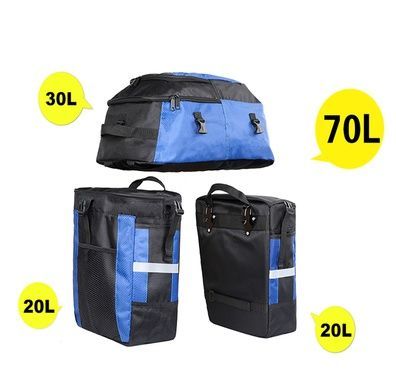 Велобаул Rhinowalk Transformer 3в1 70л E20655 blue RW165 фото