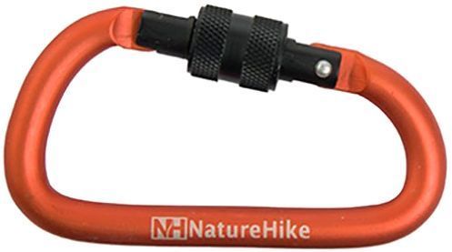 Карабин многофункциональный с муфтой Naturehike D-type 80 мм NH15A008-D orange 6927595701621 фото