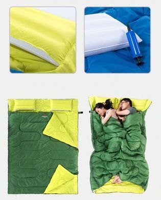 Спальний мішок Naturehike Double Sleeping Bag with Pillow SD15M030-J green tree 6927595703793 фото