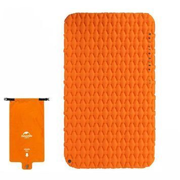 Матрац надувний двомісний з мішком-насосом Naturehike FC-11 2000х1200х65 мм NH19Z055-P orange 6927595735435 фото