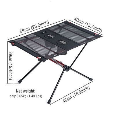 Стіл розкладний полегшений Naturehike aluminum NH19Z027-Z чорний 6927595736777 фото