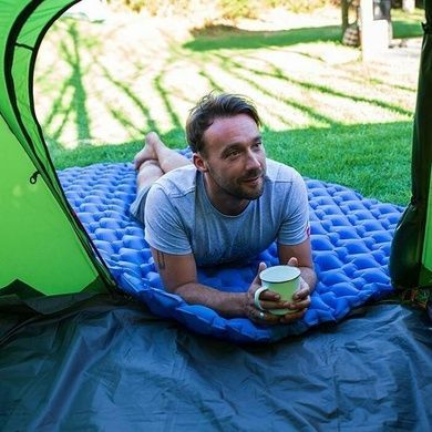 Матрац надувний двомісний з мішком-насосом Naturehike FC-11 2000х1200х65 мм NH19Z055-P orange 6927595735435 фото