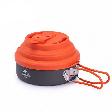 Пательня Naturehike Camping Pan 1.6 л with silicone lid NH19CJ006 orange